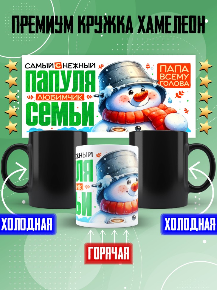 Кружка хамелеон папуле в подарок 