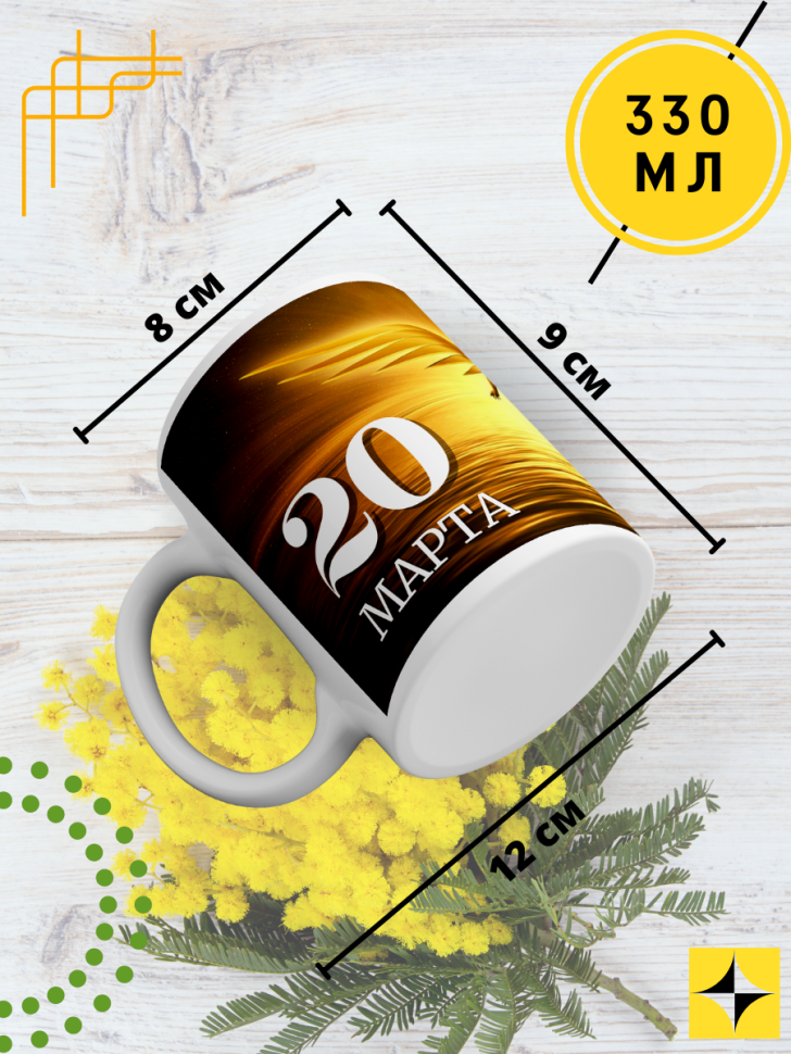 Кружка керамическая сувенир с принтом подарок на День ангела