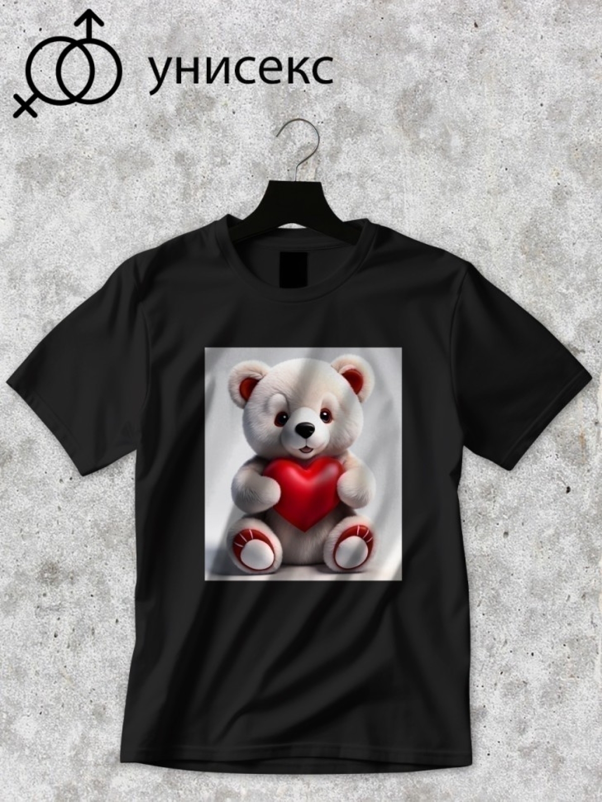 Футболка оверсайз с принтом мишка 3