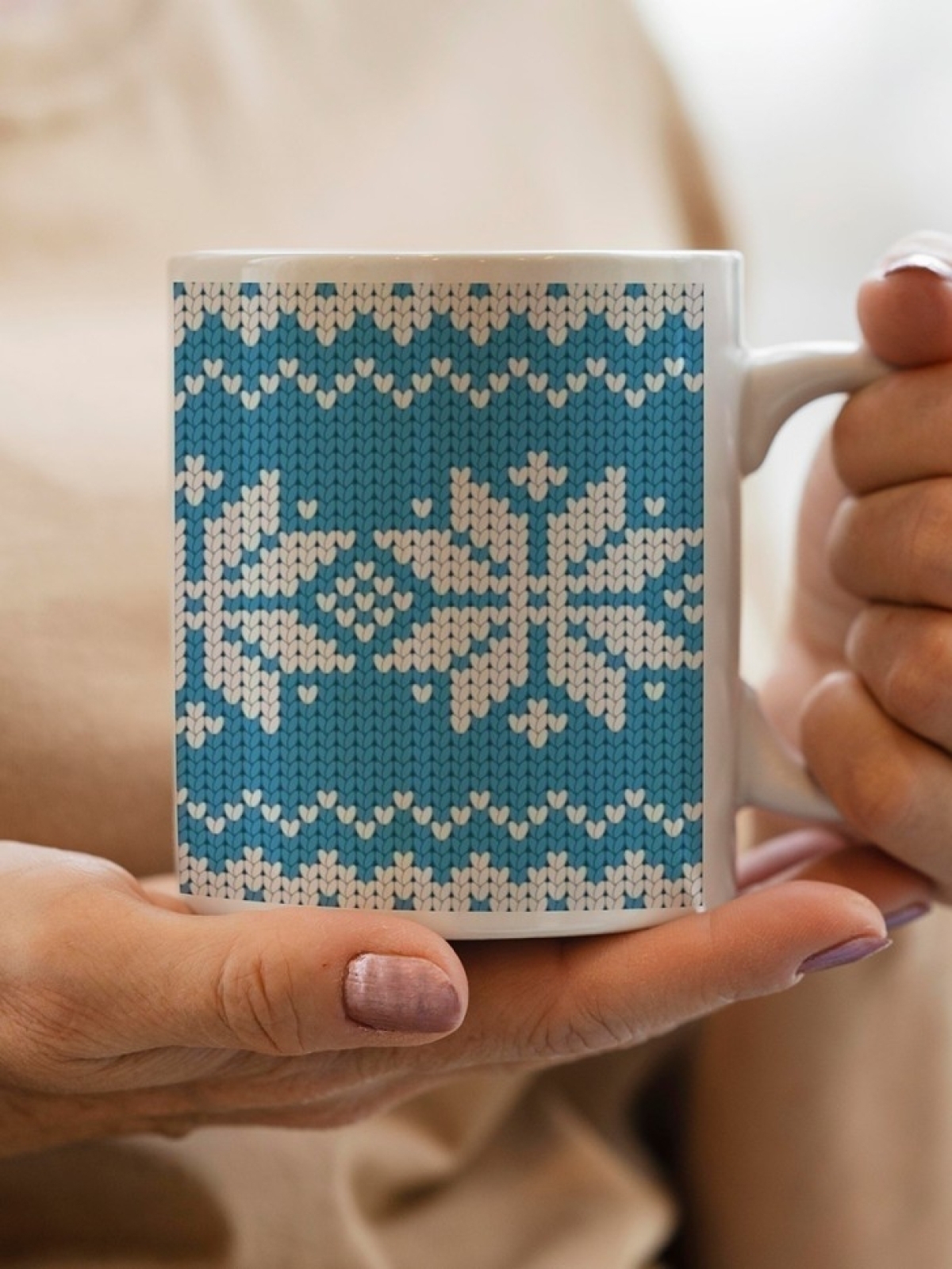 Кружка новогодняя снежинки