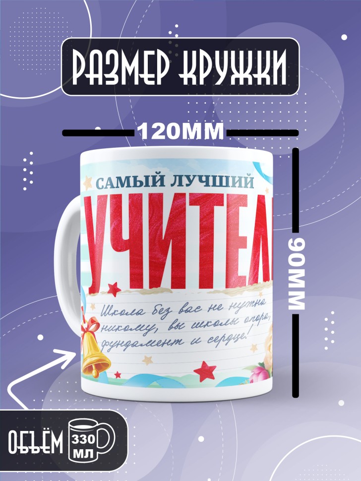 Кружка лучшему учителю классному руководителю в подарок 