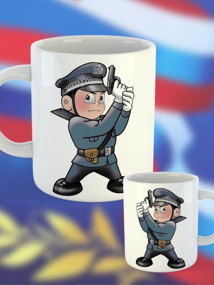 Кружка керамическая большая для чая с принтом