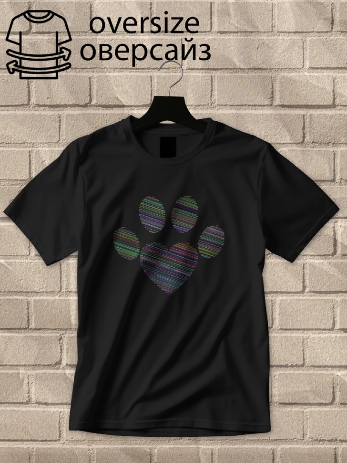 Футболка оверсайз с принтом сердце 5