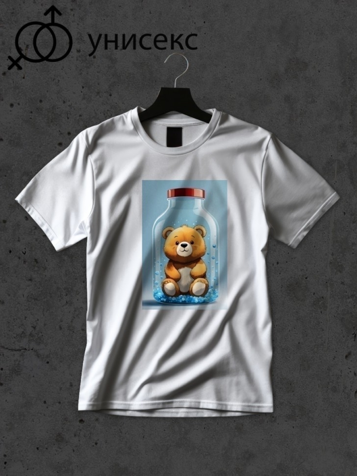 Футболка оверсайз с принтом мишка 4