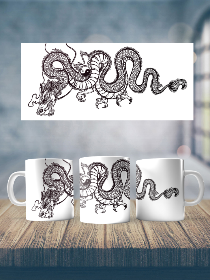 Кружка китайский дракон змей чашка для чая кофе