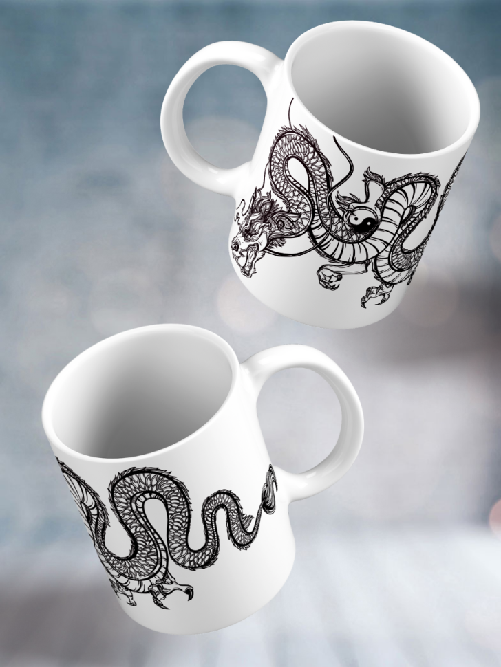 Кружка китайский дракон змей чашка для чая кофе