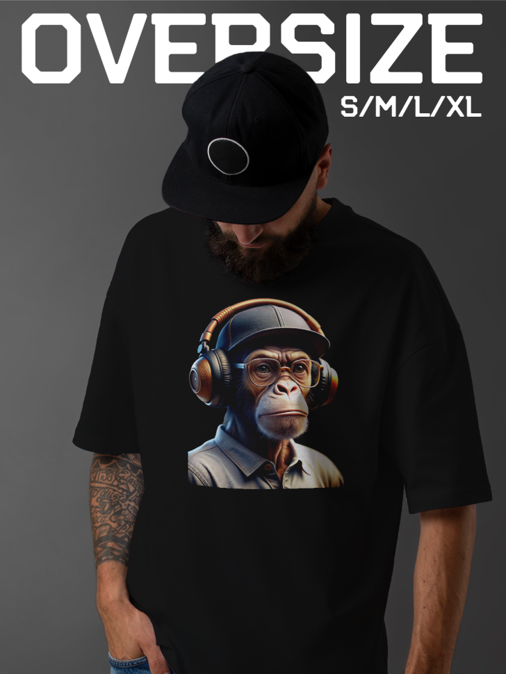 Футболка оверсайз мужская с прикольным принтом Футболка оверсайз мужская с прикольным принтом
