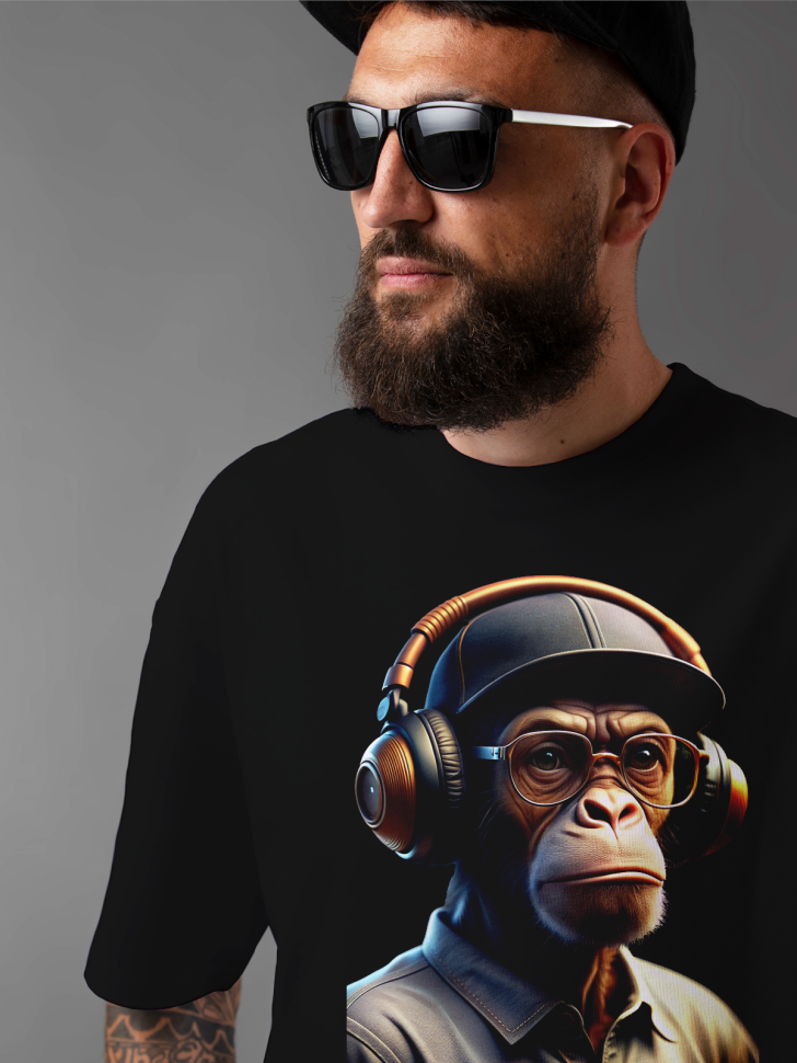 Футболка оверсайз мужская с прикольным принтом Футболка оверсайз мужская с прикольным принтом