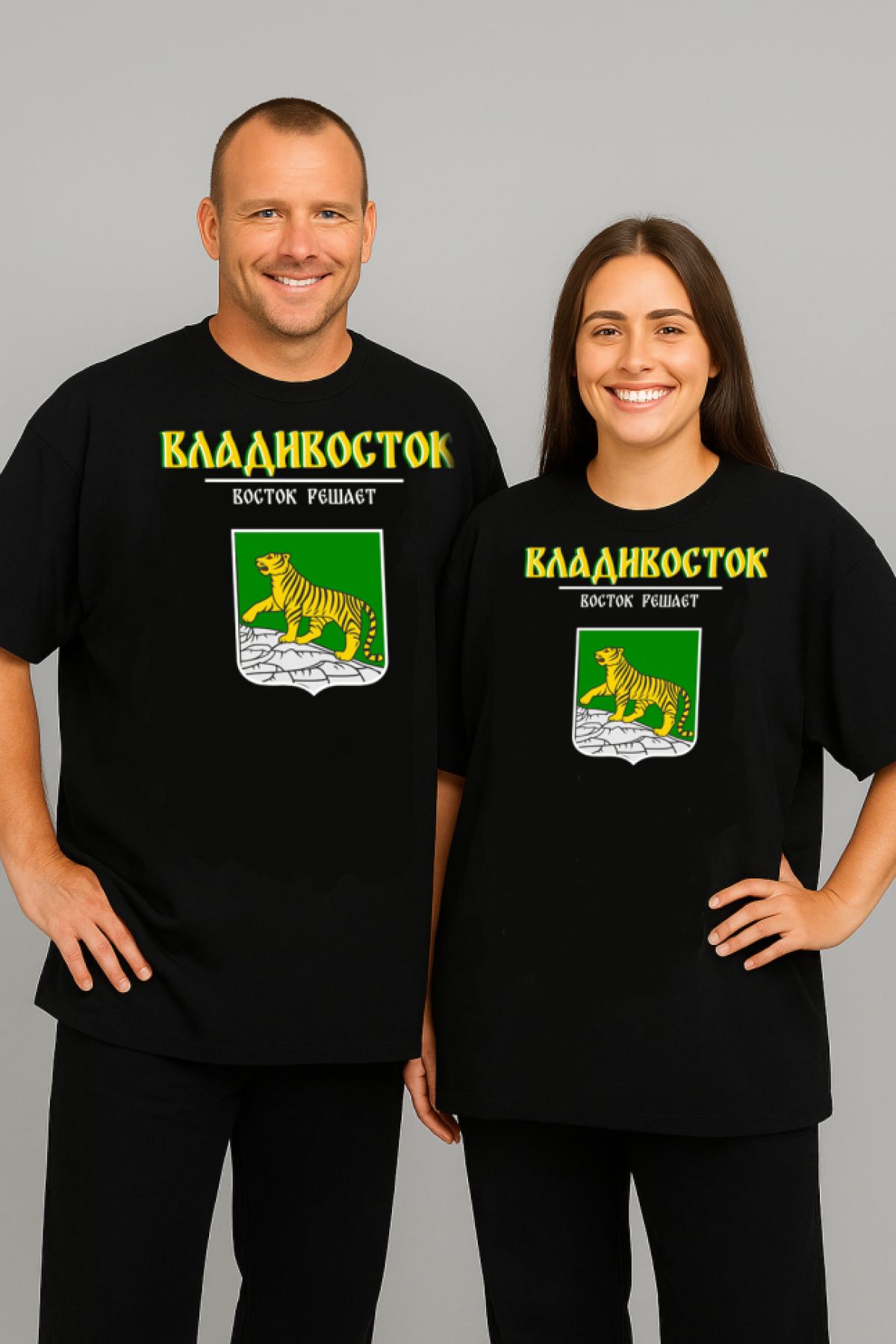 Футболка оверсайз с гербом Владивосток 2 Футболка оверсайз с гербом Владивосток 2