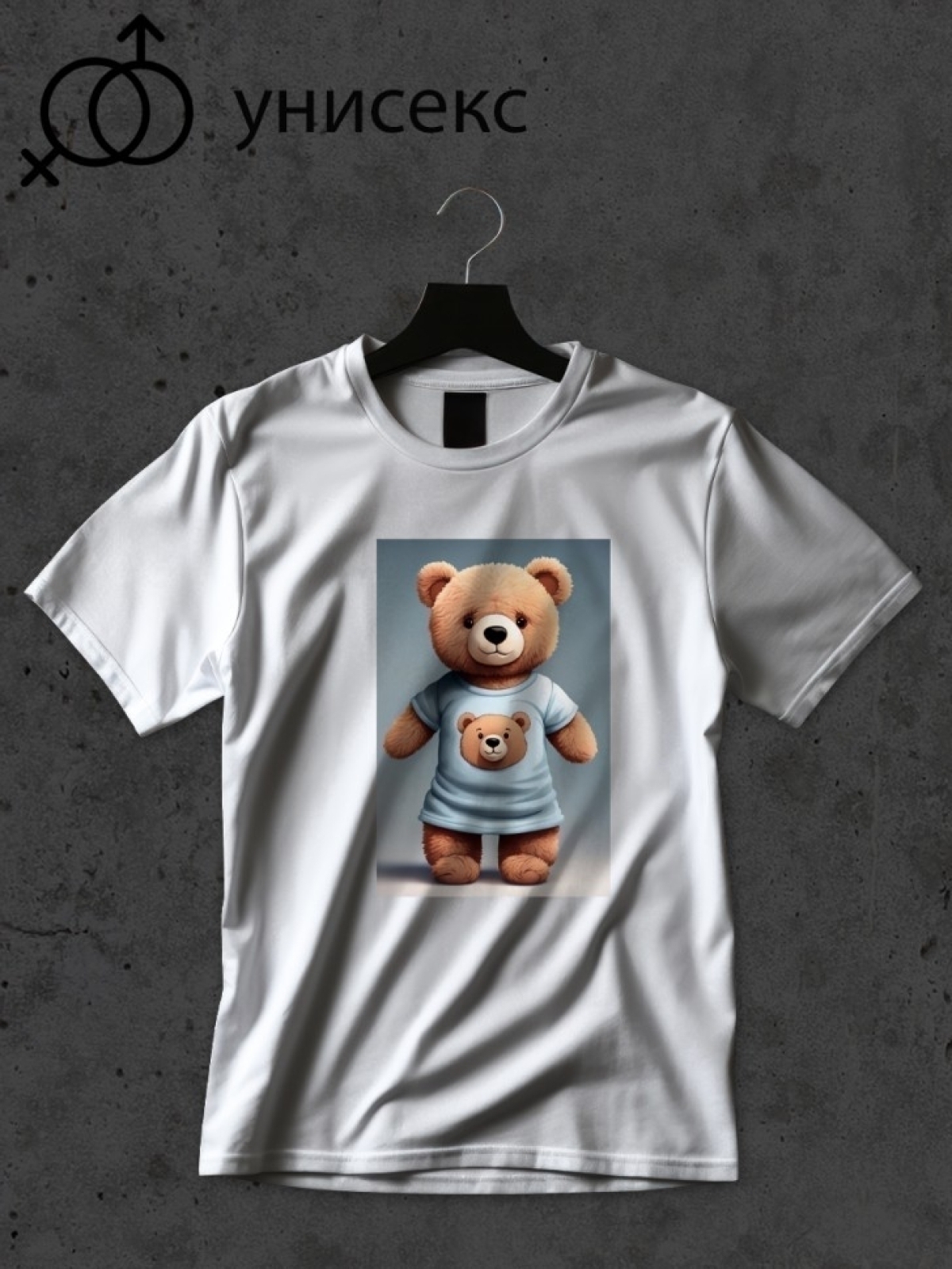 Футболка оверсайз с принтом мишка 5