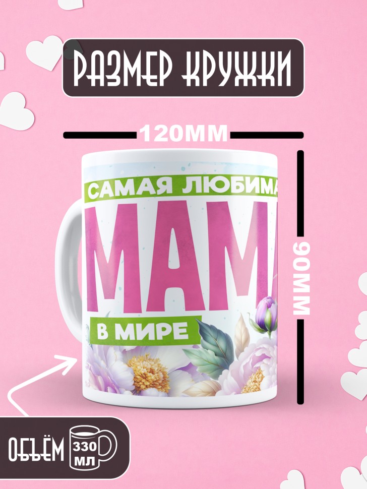 Кружка Самая любимая мама в мире