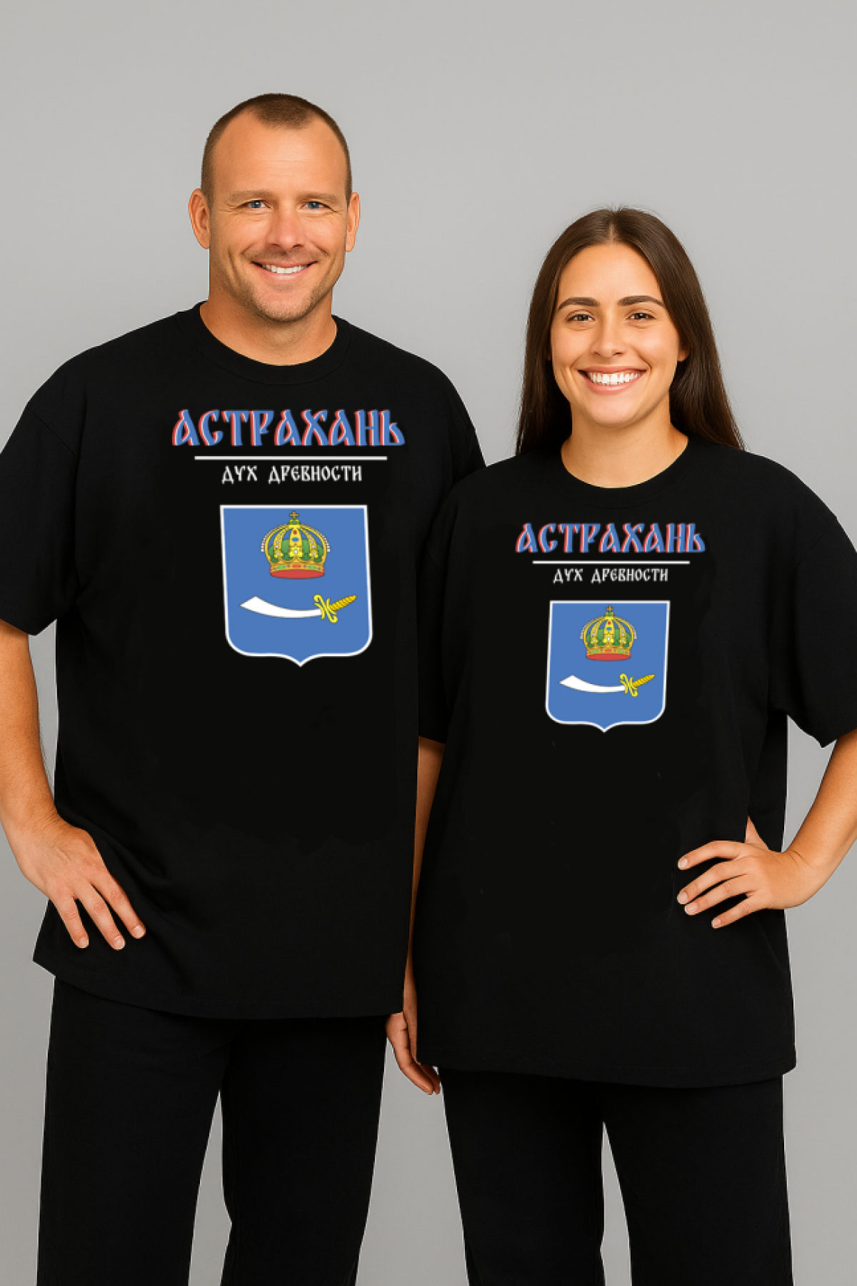Футболка оверсайз с гербом Астрахань 2 Футболка оверсайз с гербом Астрахань 2