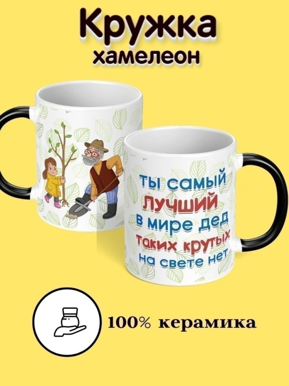 Кружка хамелеон подарок дедушке на день рождения