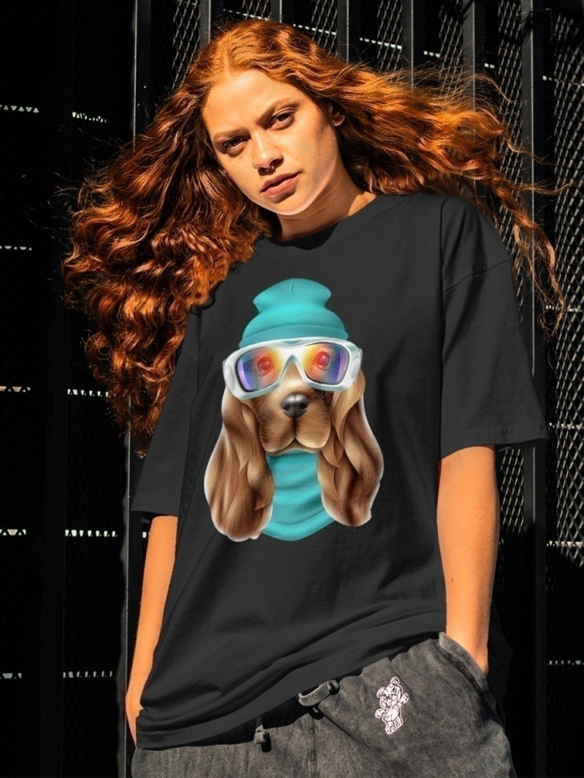 Футболка оверсайз с принтом собака 1 Футболка оверсайз с принтом собака 1