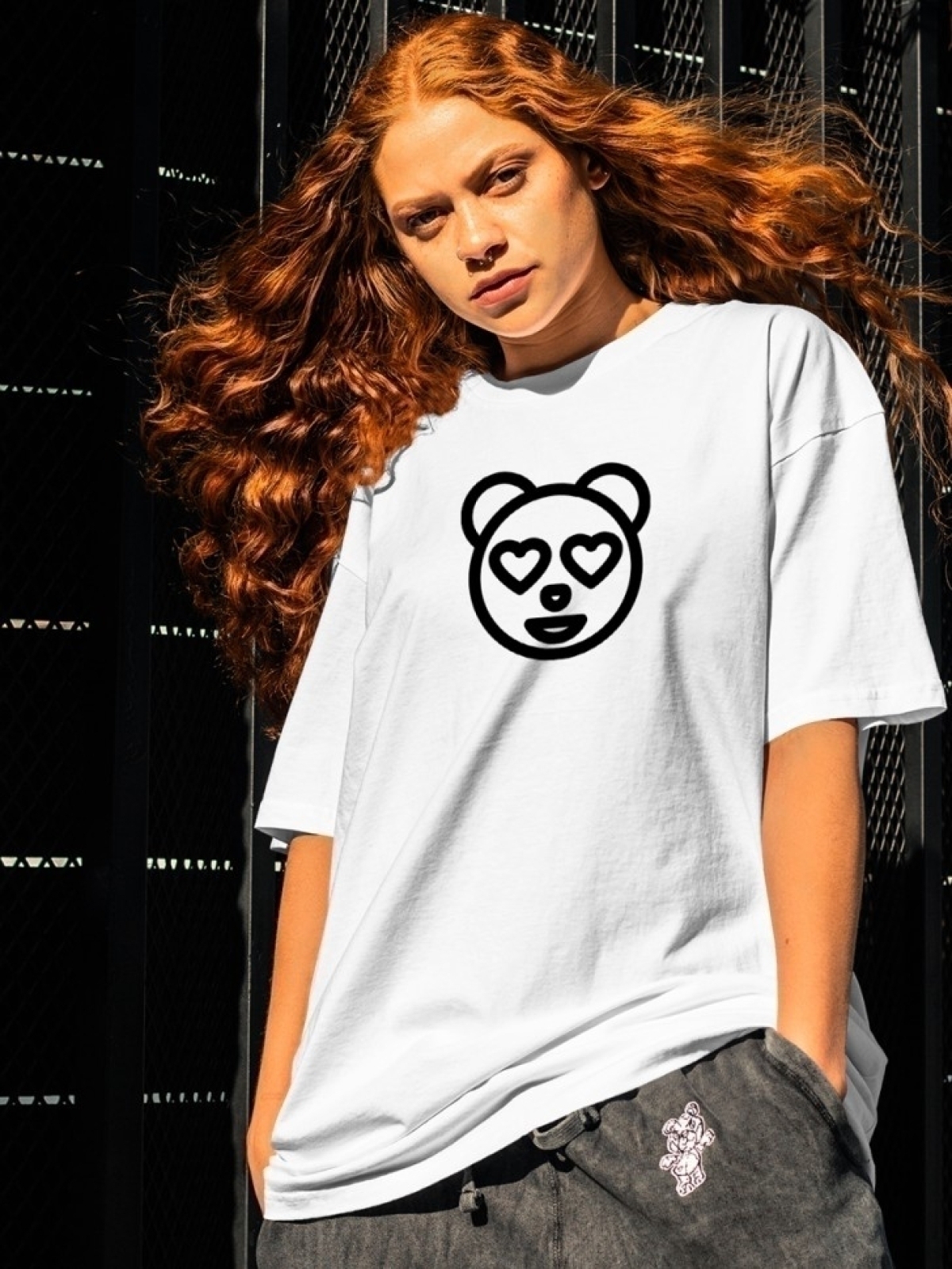 Футболка оверсайз с принтом мишка 7 Футболка оверсайз с принтом мишка 7