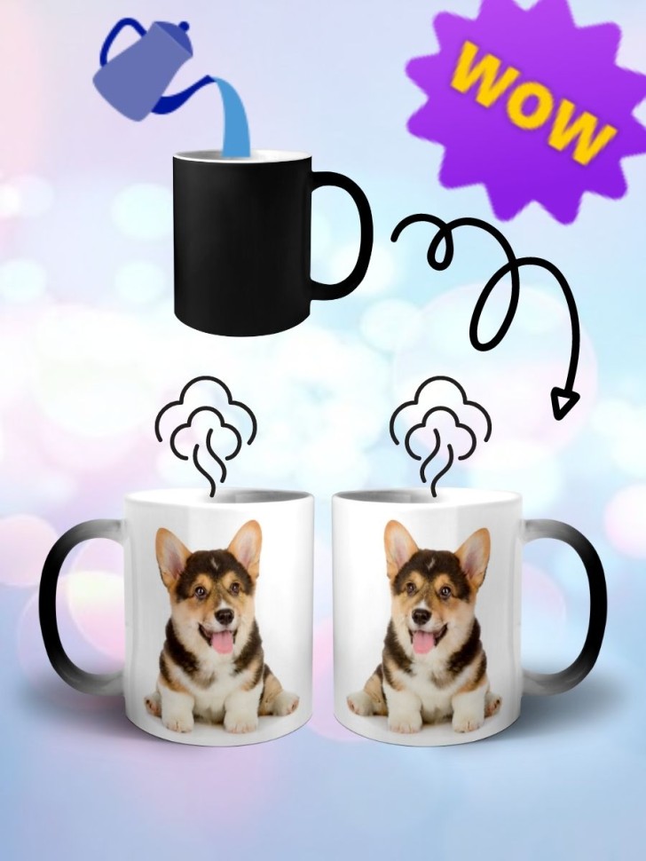 Кружка хамелеон корги Кружка хамелеон корги