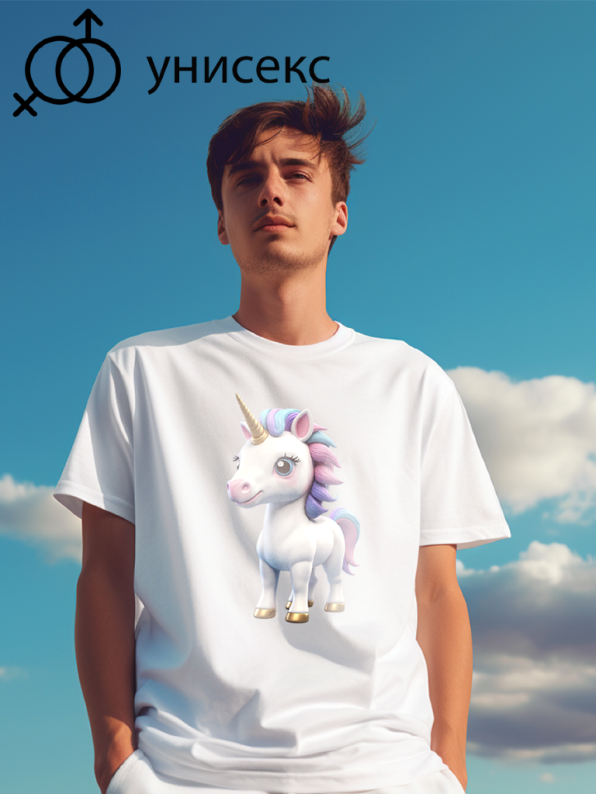 Футболка оверсайз единорог 2
