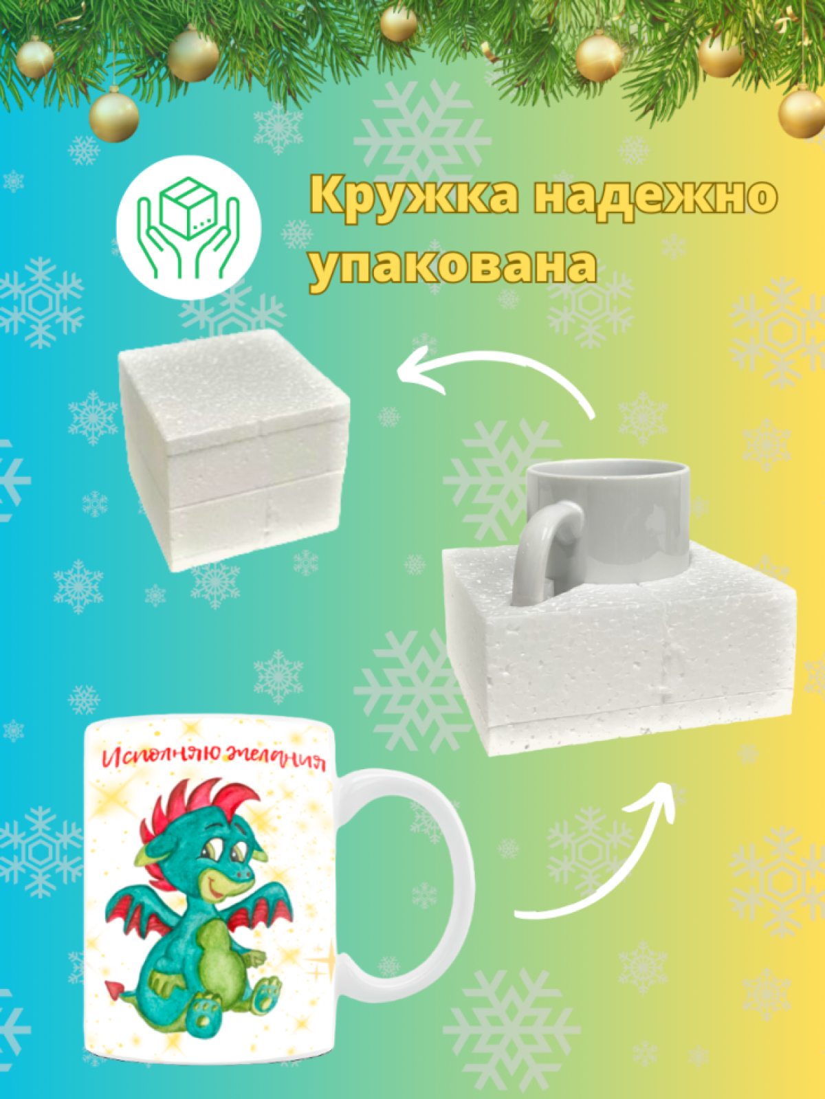 Кружка новогодняя Символ года 2024 Дракон