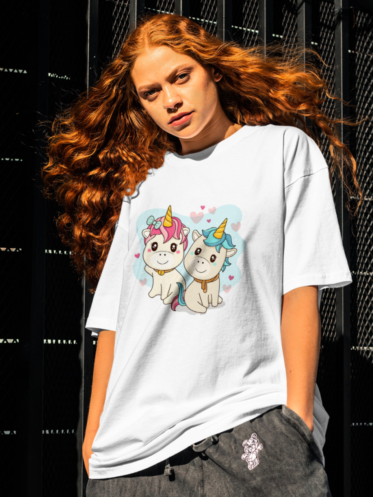 Футболка оверсайз единорог 3