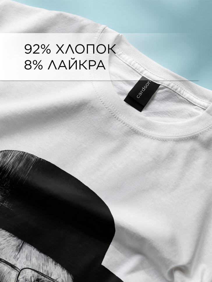 Футболка оверсайз универсальная с принтом Лев в шляпе Футболка оверсайз универсальная с принтом Лев в шляпе