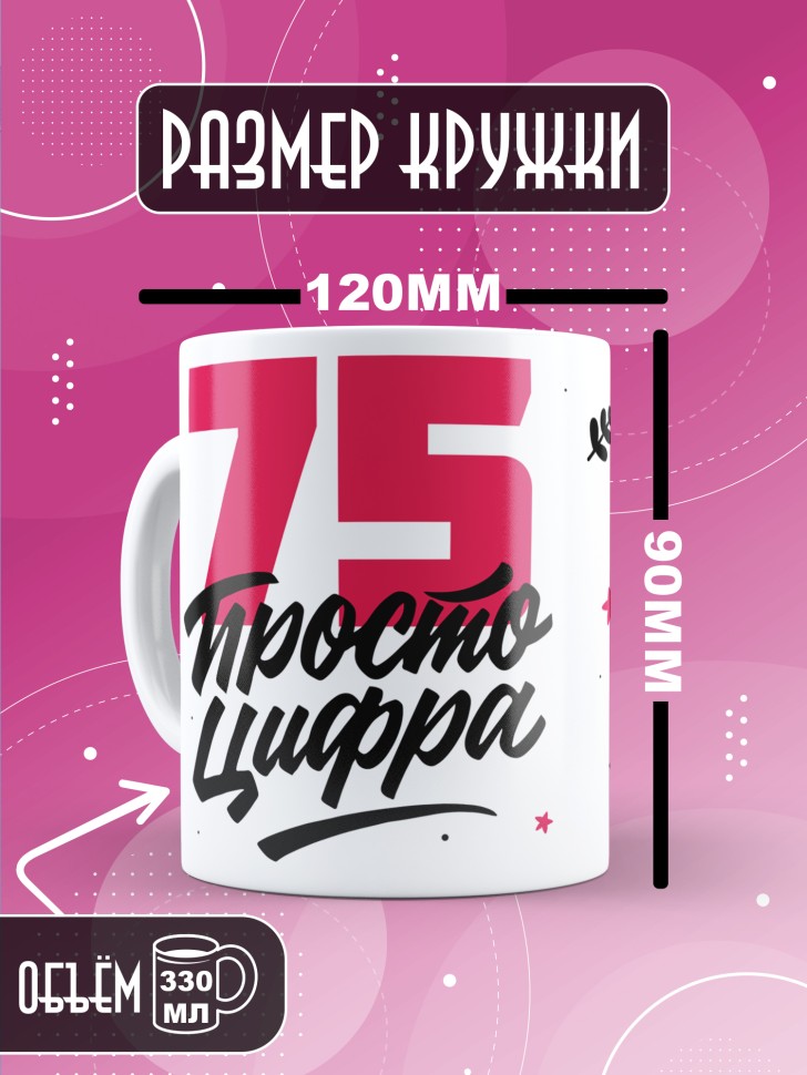 Кружка керамическая с принтом в подарок на день рождения