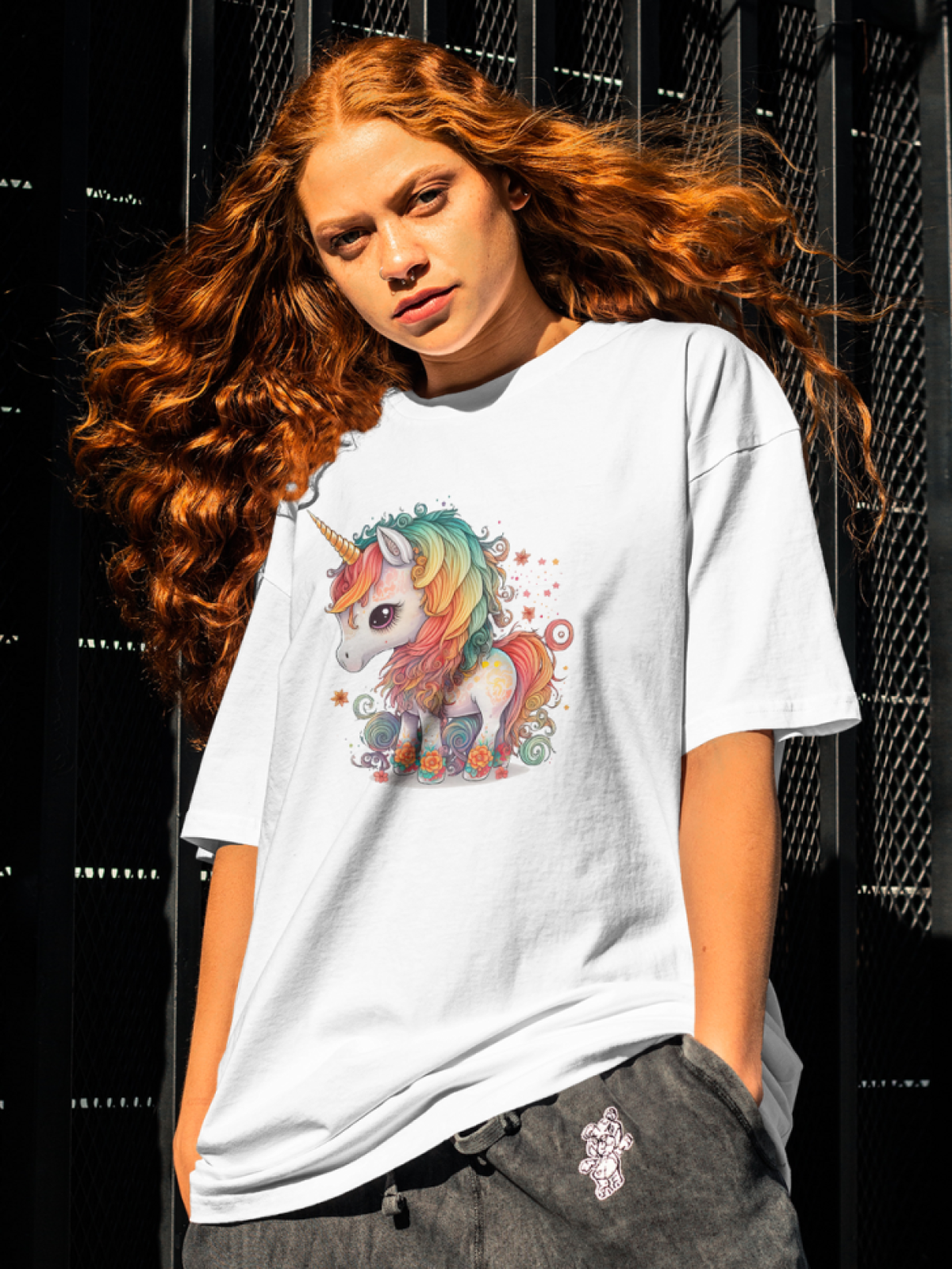 Футболка оверсайз единорог 4