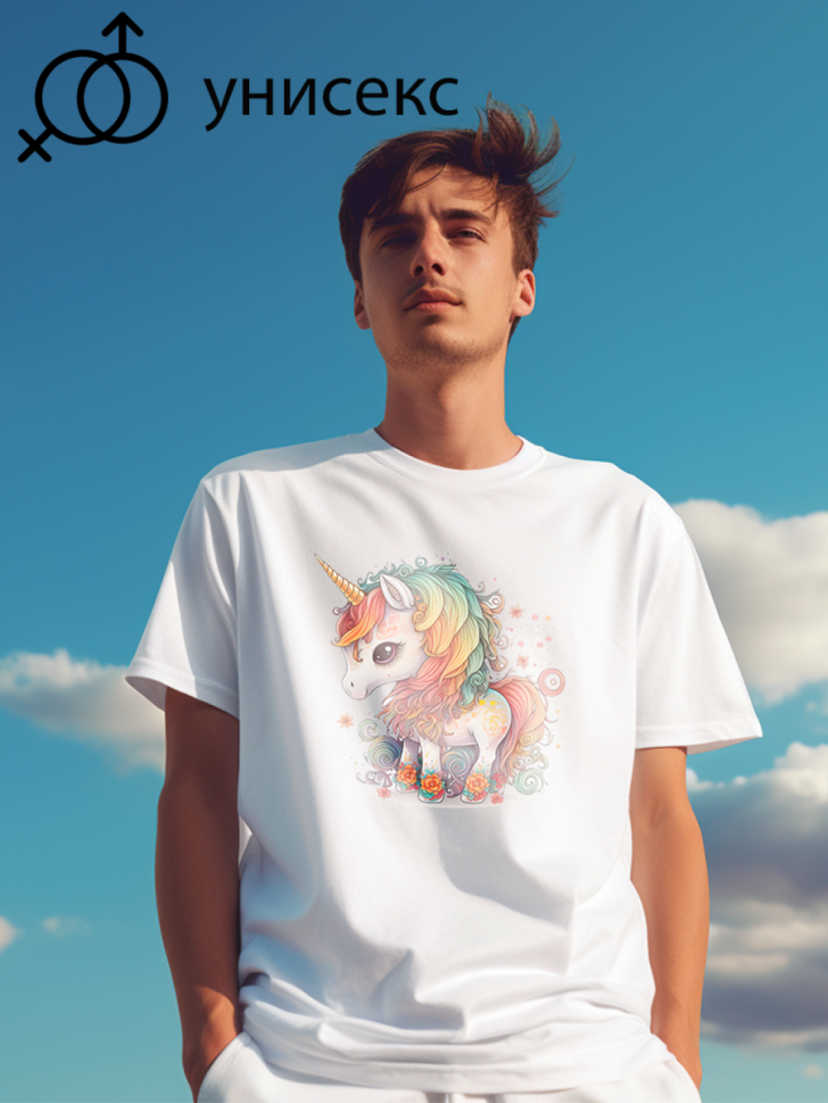 Футболка оверсайз единорог 4