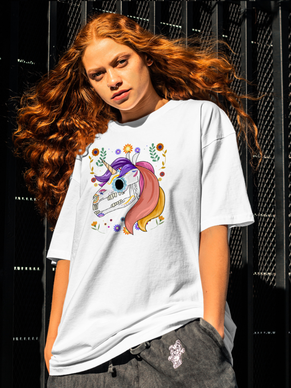 Футболка оверсайз единорог 5