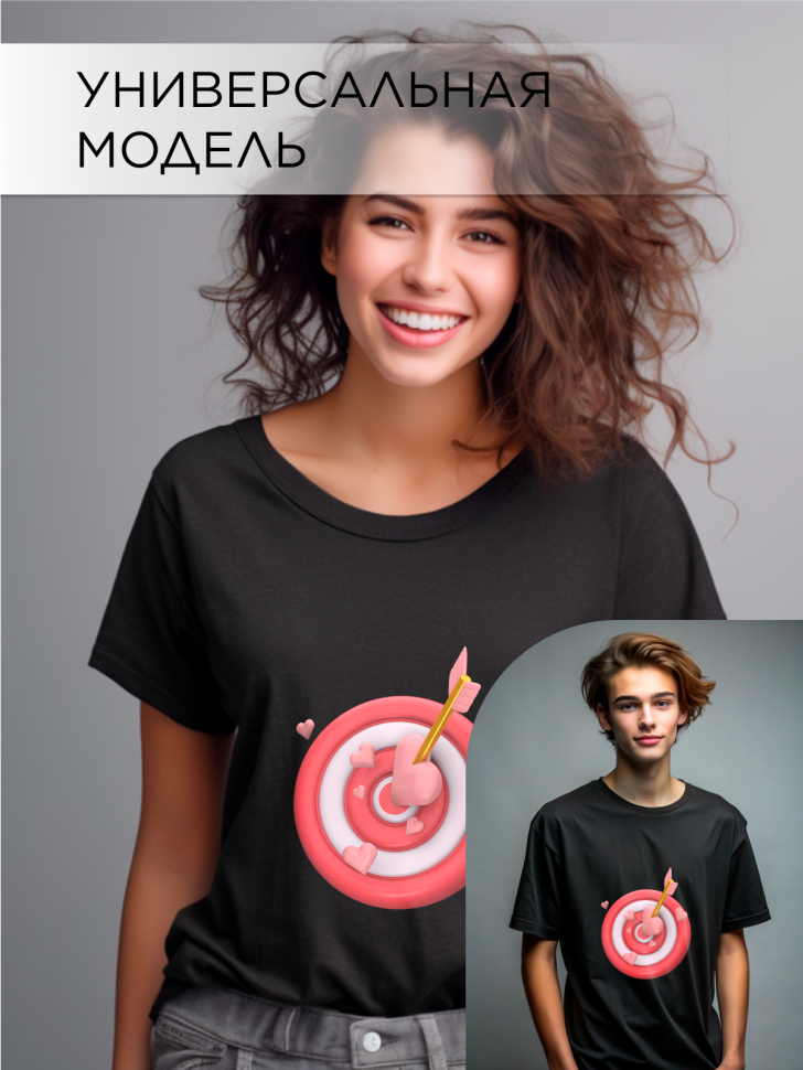 Футболка оверсайз с принтом Мишень