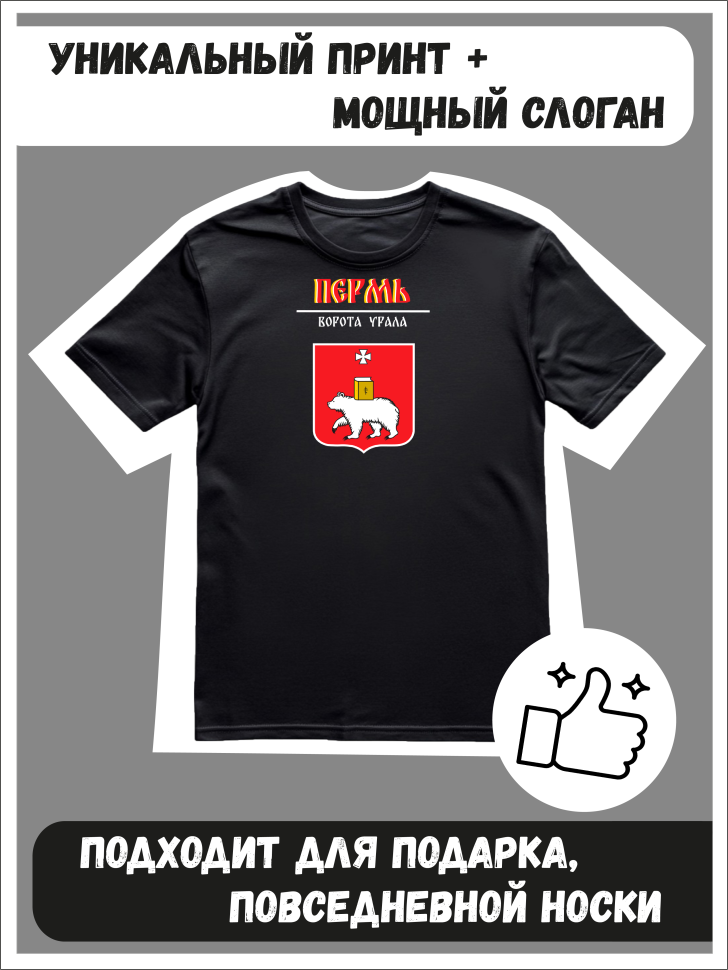 Футболка оверсайз с гербом Пермь 2