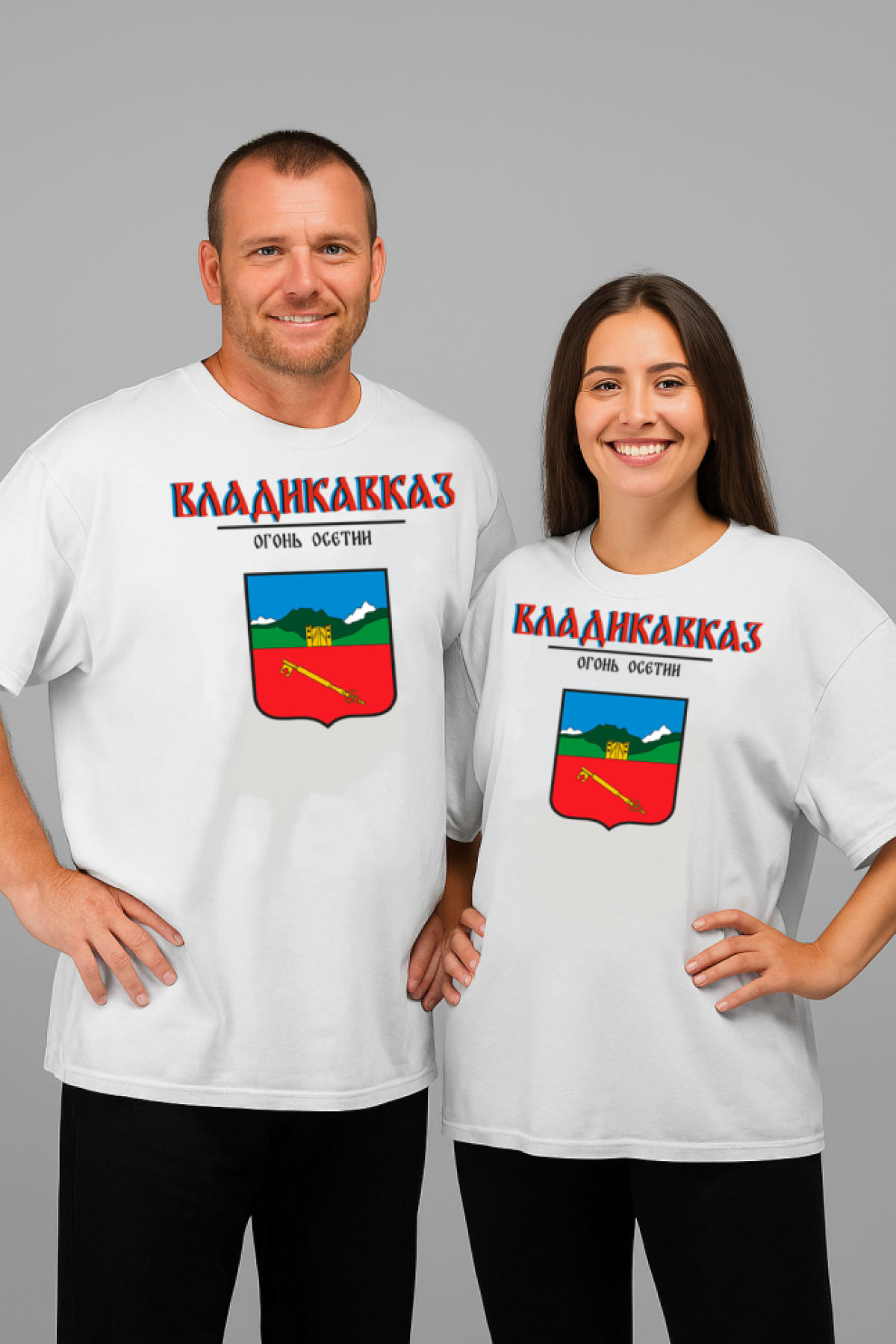 Футболка оверсайз с гербом Владикавказ 1 Футболка оверсайз с гербом Владикавказ 1