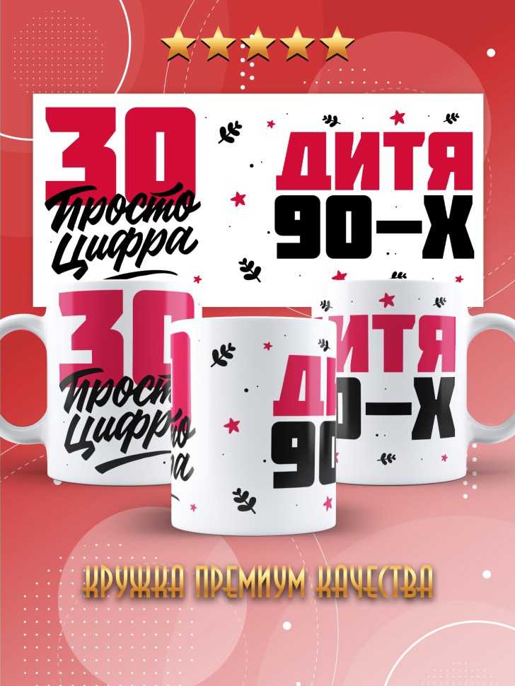 Кружка керамическая с принтом в подарок на день рождения 