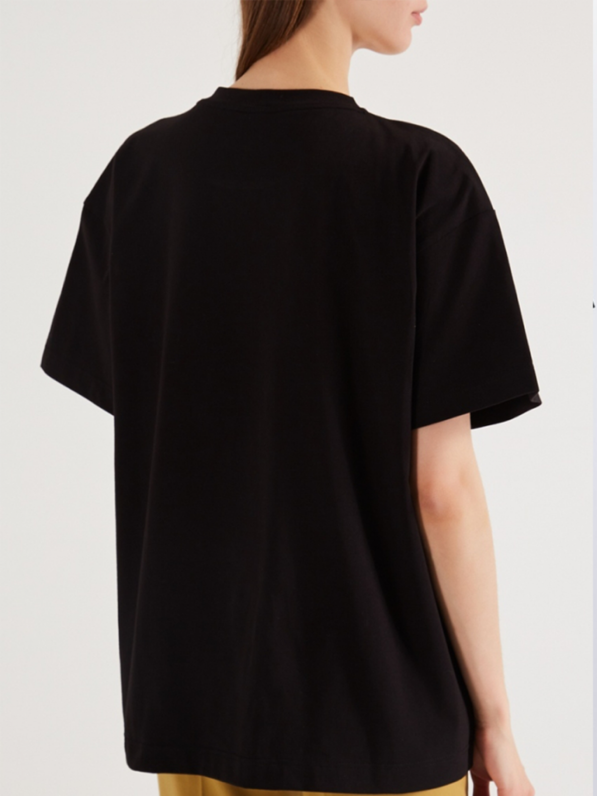 Футболка женская оверсайз с принтом черная