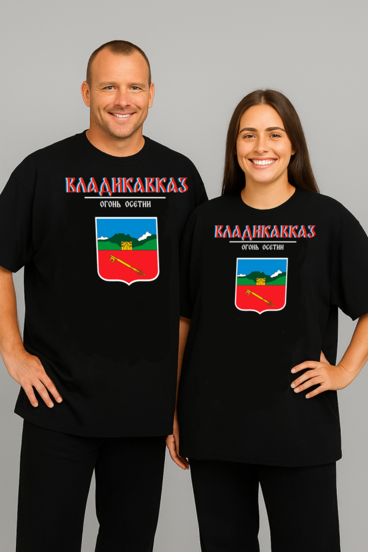 Футболка оверсайз с гербом Владикавказ 2 Футболка оверсайз с гербом Владикавказ 2