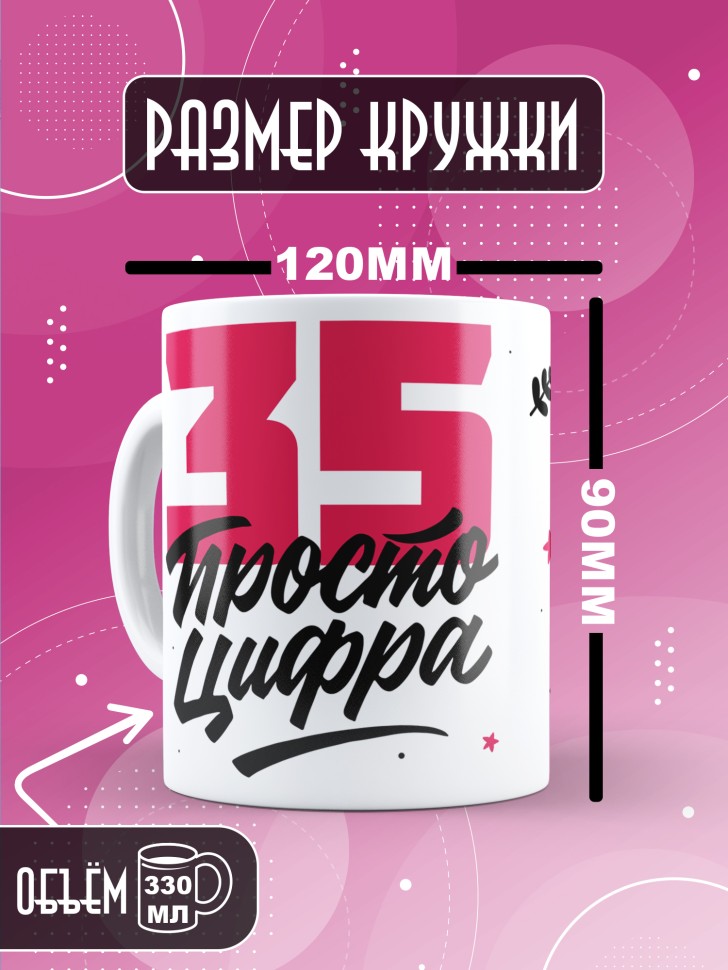 Кружка керамическая с принтом в подарок на день рождения
