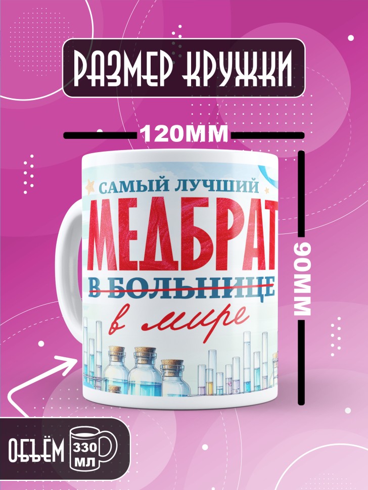 Кружка с надписью медбрату в подарок