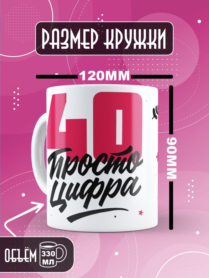 Кружка керамическая с принтом в подарок на день рождения