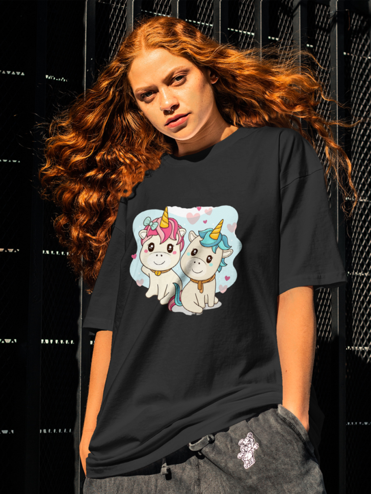 Футболка оверсайз единорог 7 Футболка оверсайз единорог 7