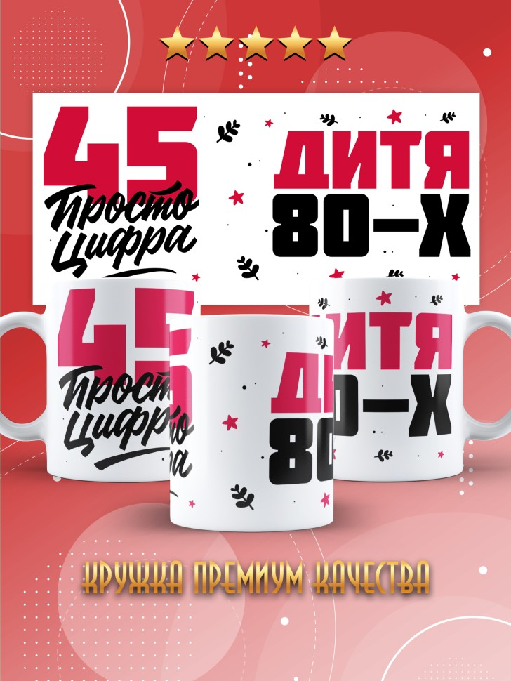 Кружка керамическая с принтом в подарок на день рождения