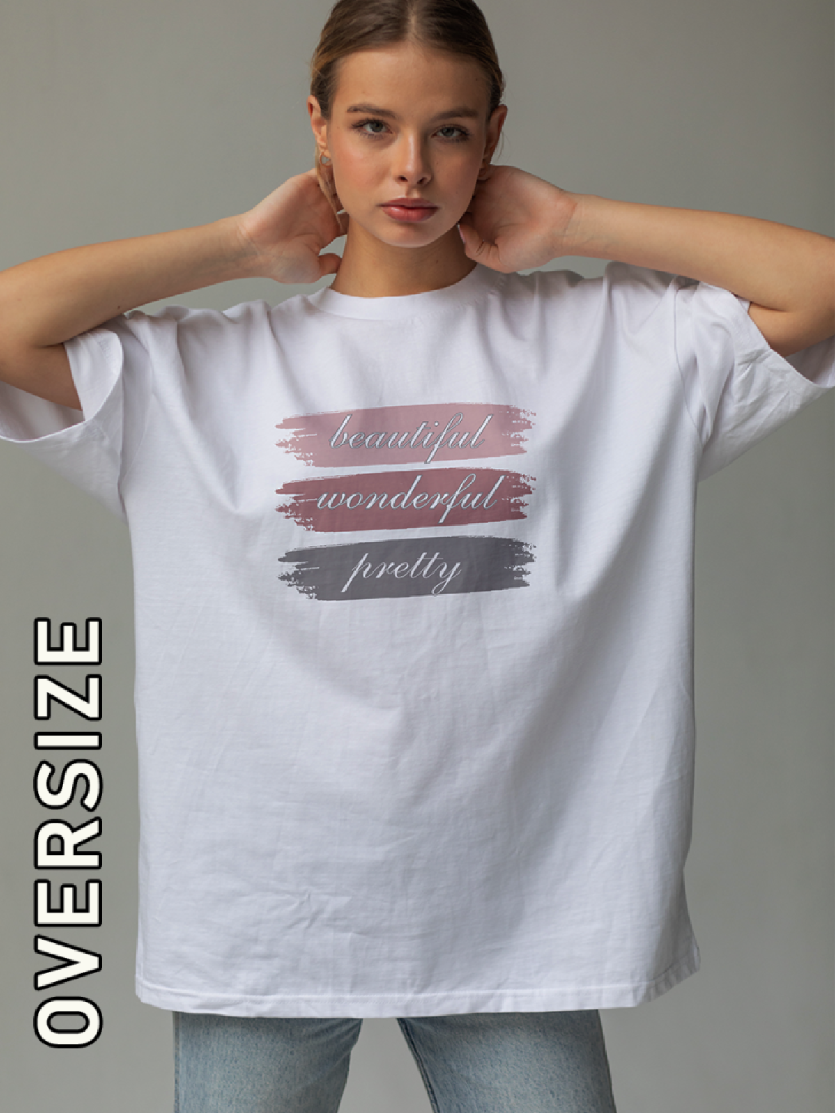 Футболка женская с принтом белая wonderful 