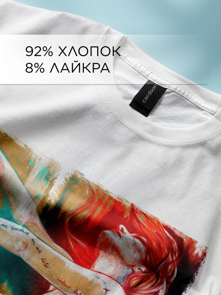 Футболка оверсайз универсальная с принтом Девушка Тату