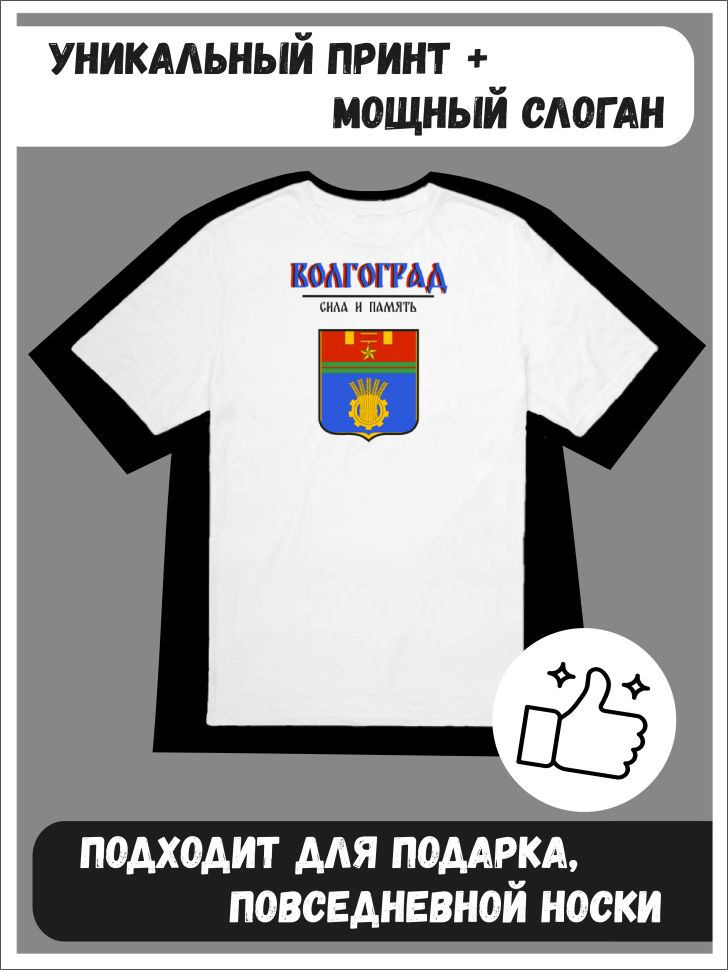 Футболка оверсайз с гербом Волгоград 1 Футболка оверсайз с гербом Волгоград 1
