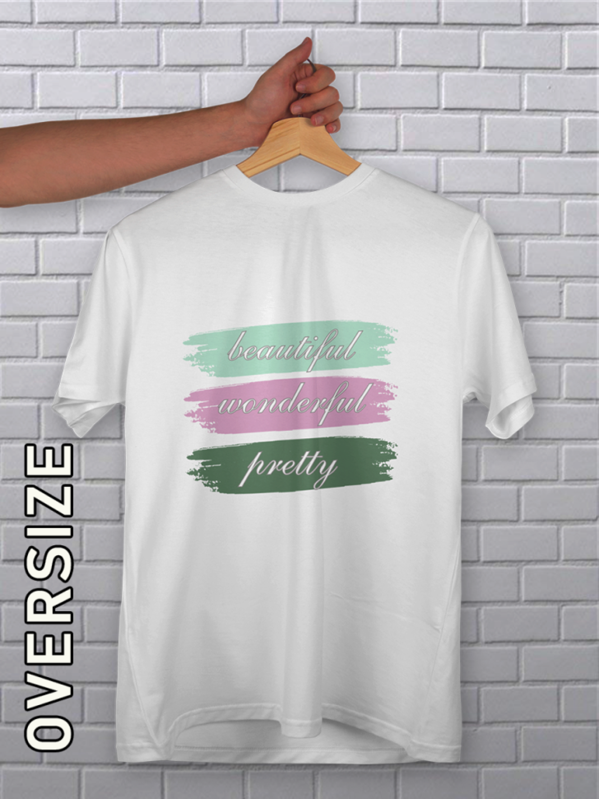 Футболка оверсайз женская  белая wonderful  