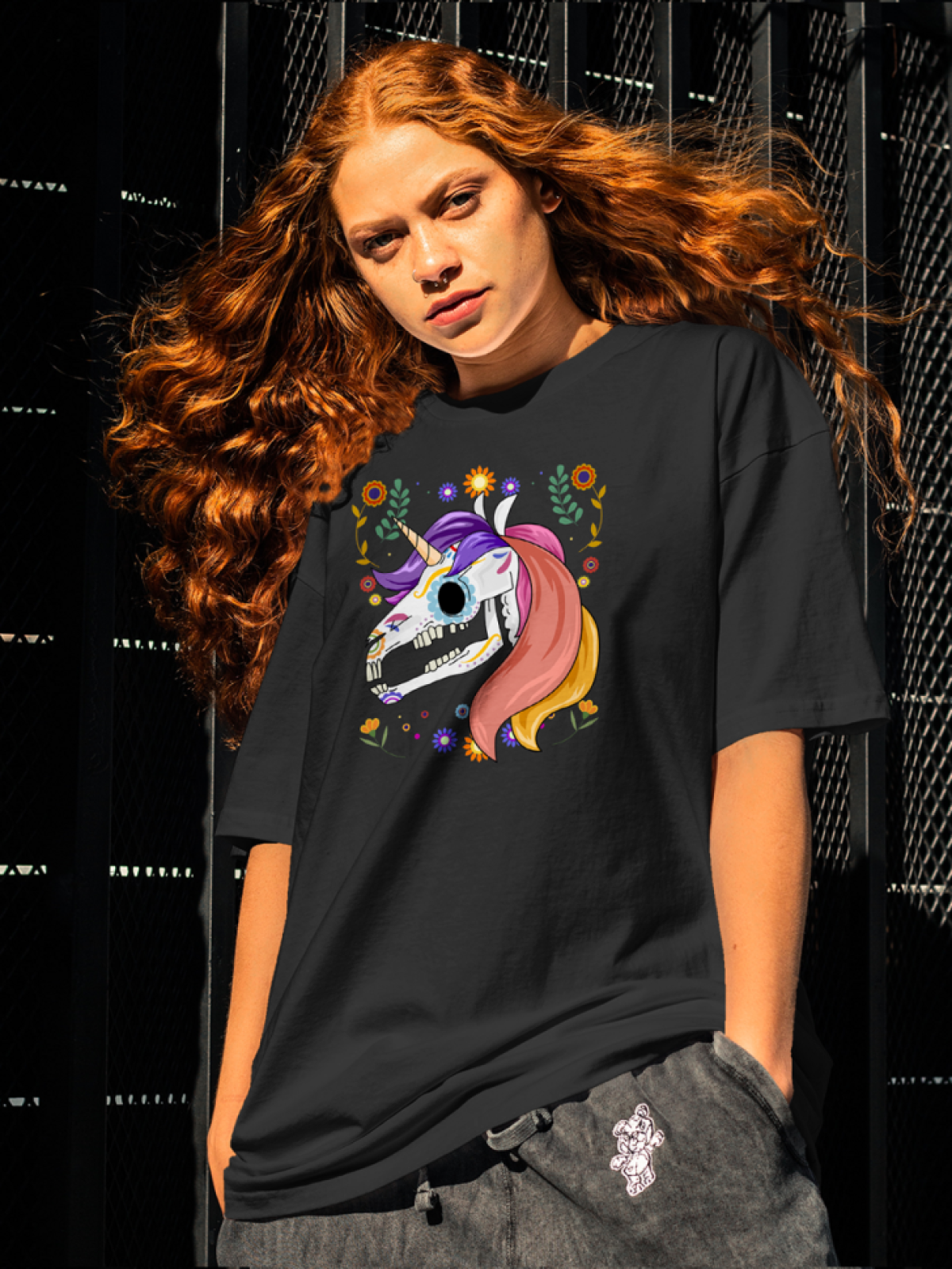 Футболка оверсайз единорог 9 Футболка оверсайз единорог 9