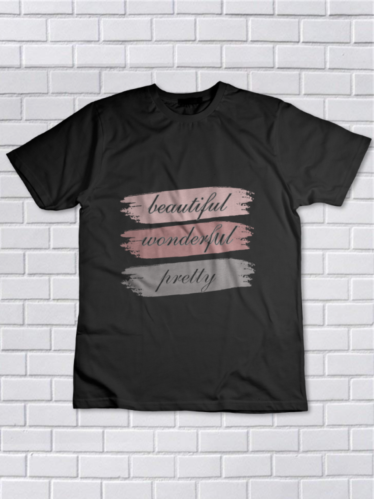 Футболка женская с принтом черная wonderful 