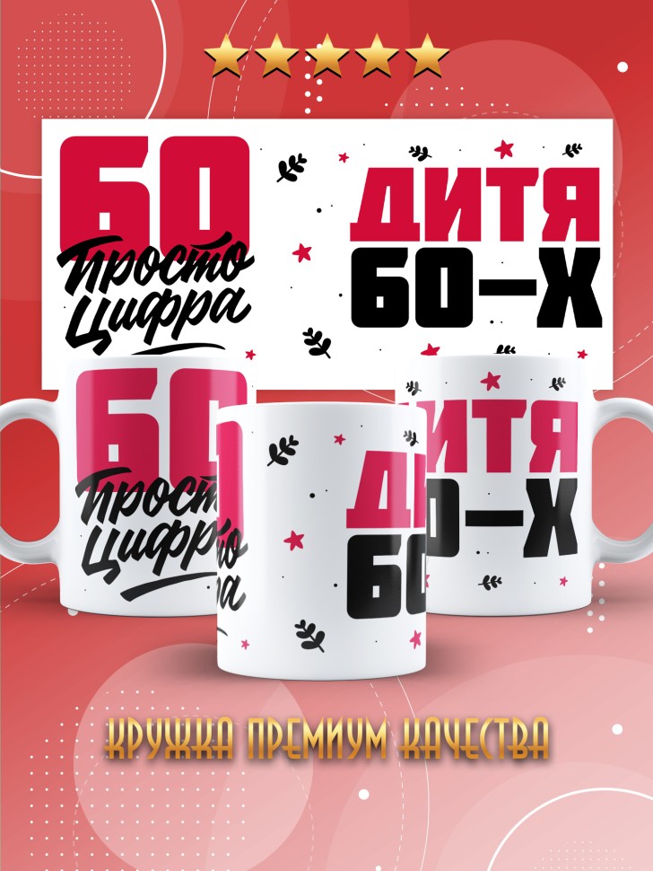 Кружка керамическая с принтом в подарок на день рождения 