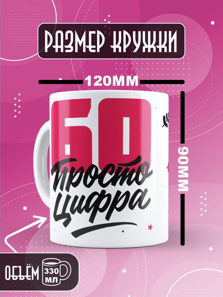 Кружка керамическая с принтом в подарок на день рождения 