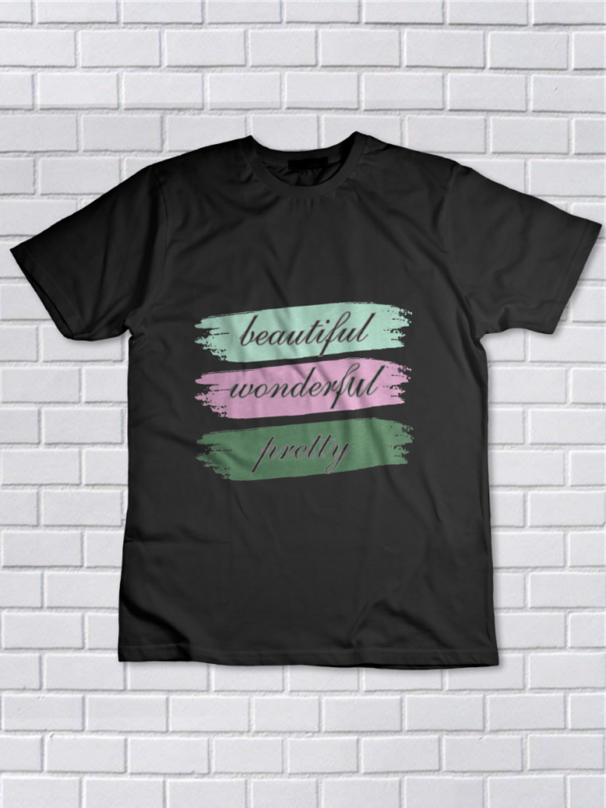 Футболка  черная женская wonderful  