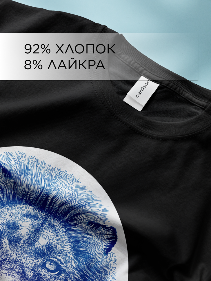 Футболка оверсайз универсальная с принтом Лев Овал