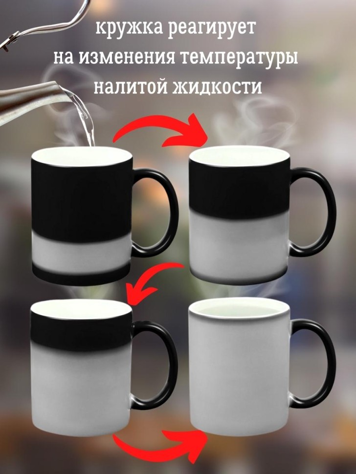 Кружка хамелеон с приколом для чая подарок другу коллеге